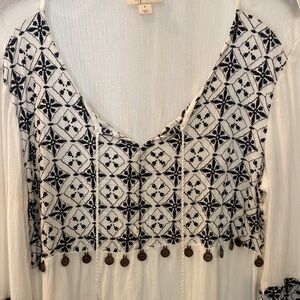 Oversized Beautiful BOHO embroidered top